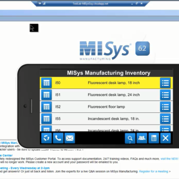 Remotely check MISys Manufacturing Inventory from an iPhone